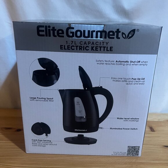Elite Gourmet EKT8690X 1.7L Electric Tea Kettle 1500W, Hot Water Heater Boiler B - Picture 2 of 2
